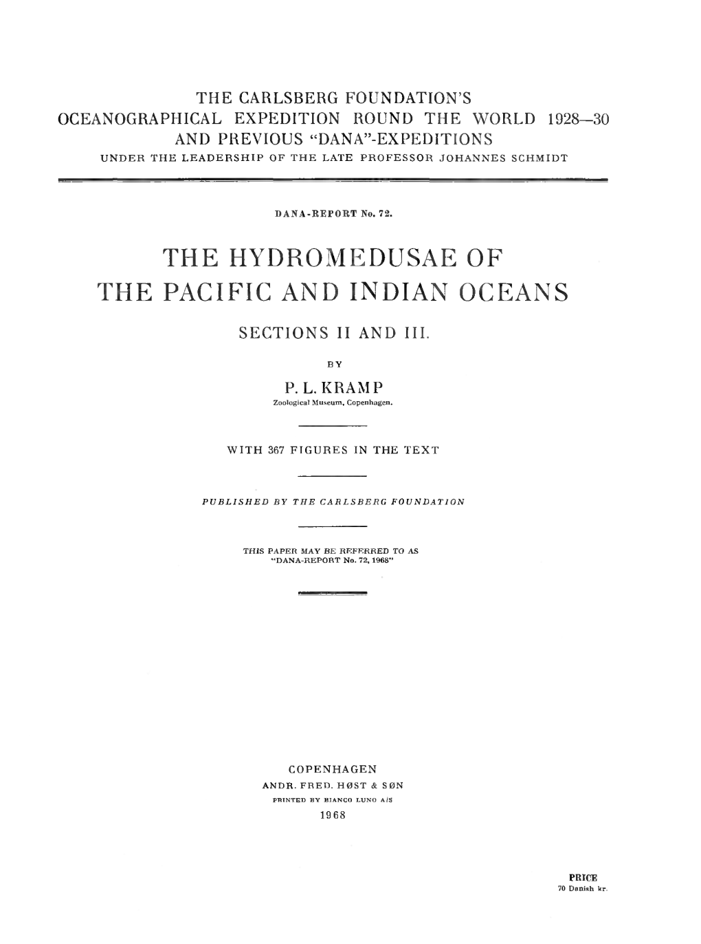 The Hydromedusae of the Pacific and Indian Oceans