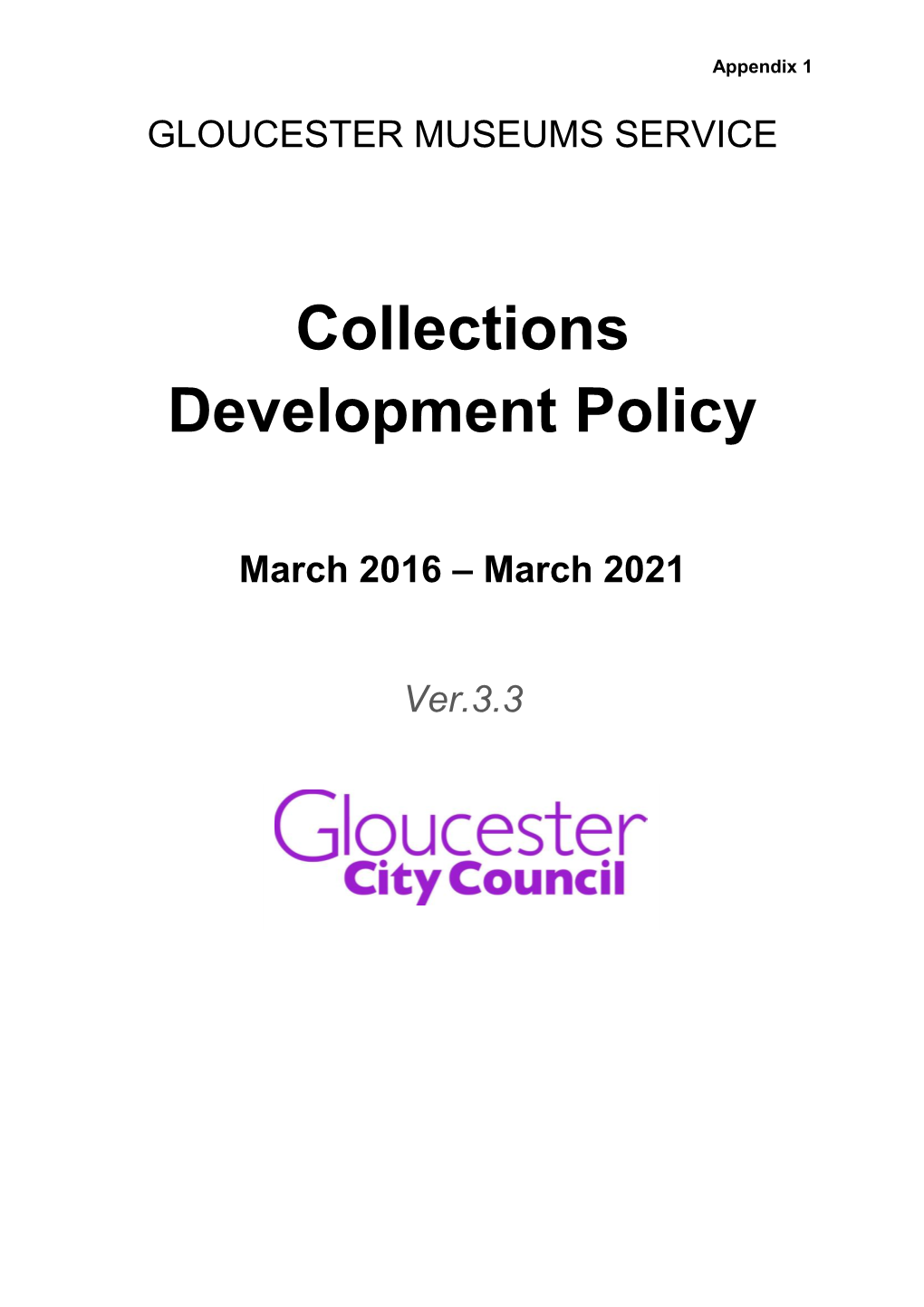 Collections Development Policy