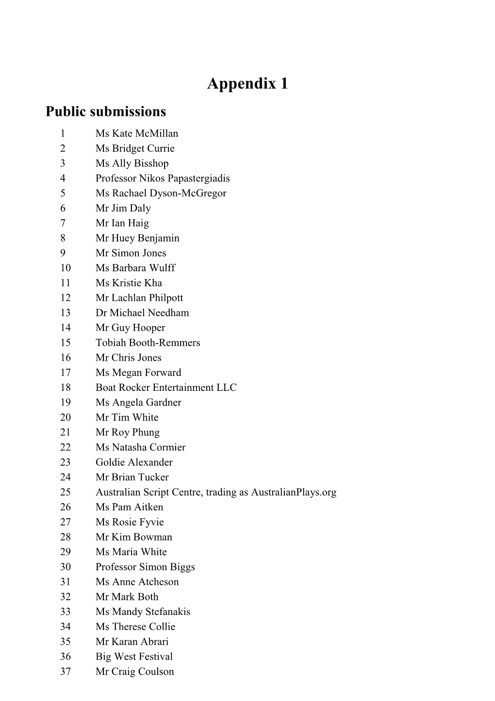 Impact of the 2014 and 2015 Commonwealth Budget Decisions on the Arts