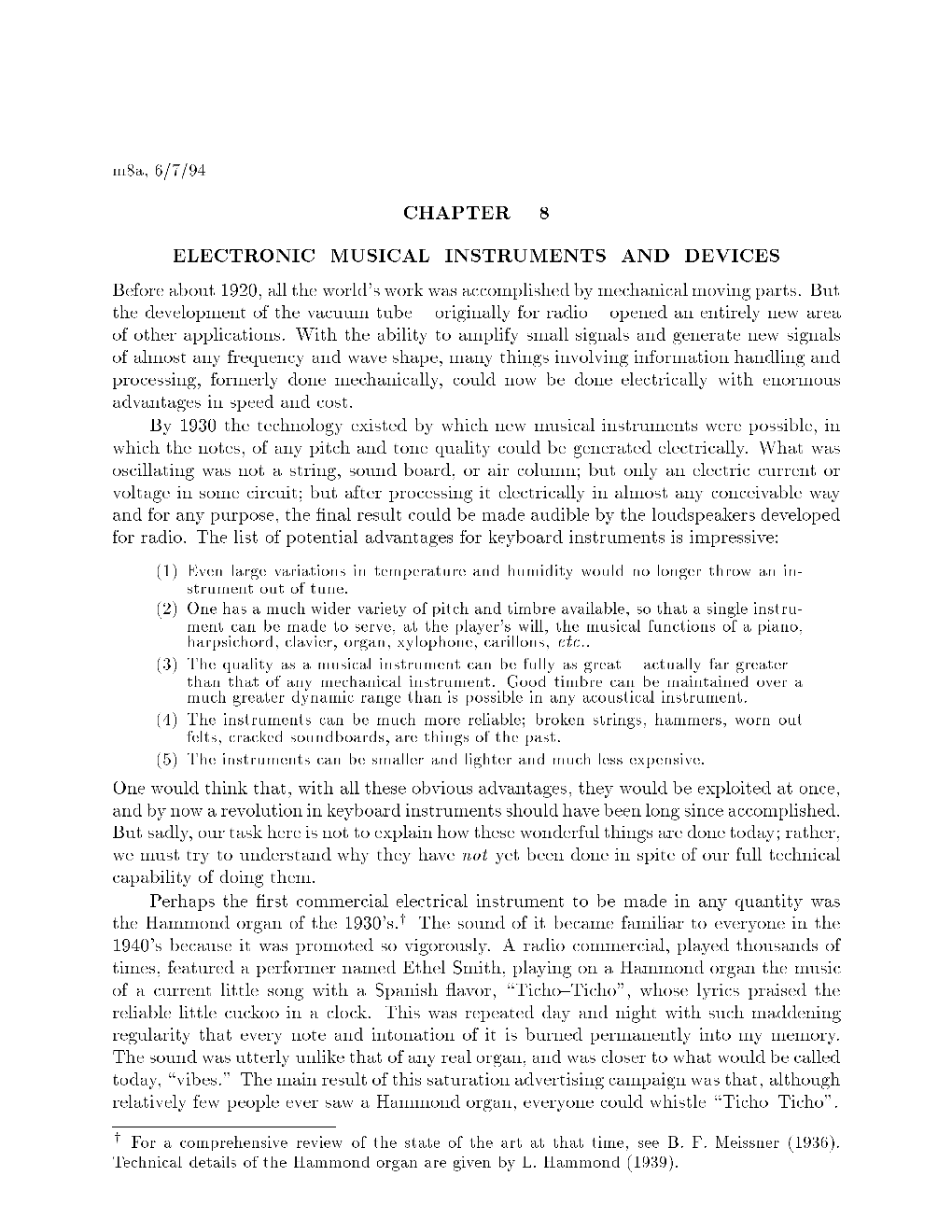 Chapter 8 Electronic Musical Instruments and Devices