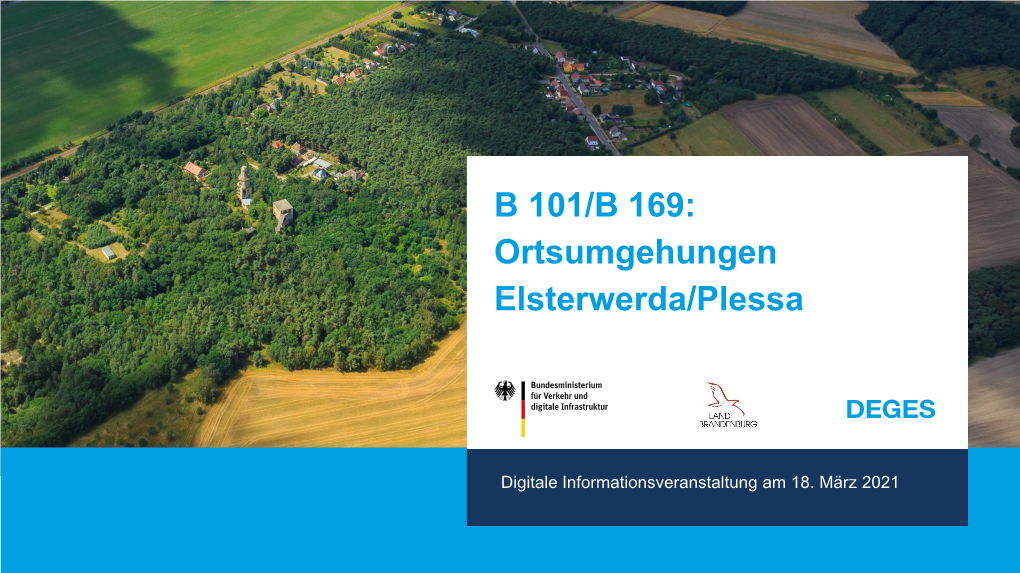 B 101/B 169: Ortsumgehungen Elsterwerda/Plessa