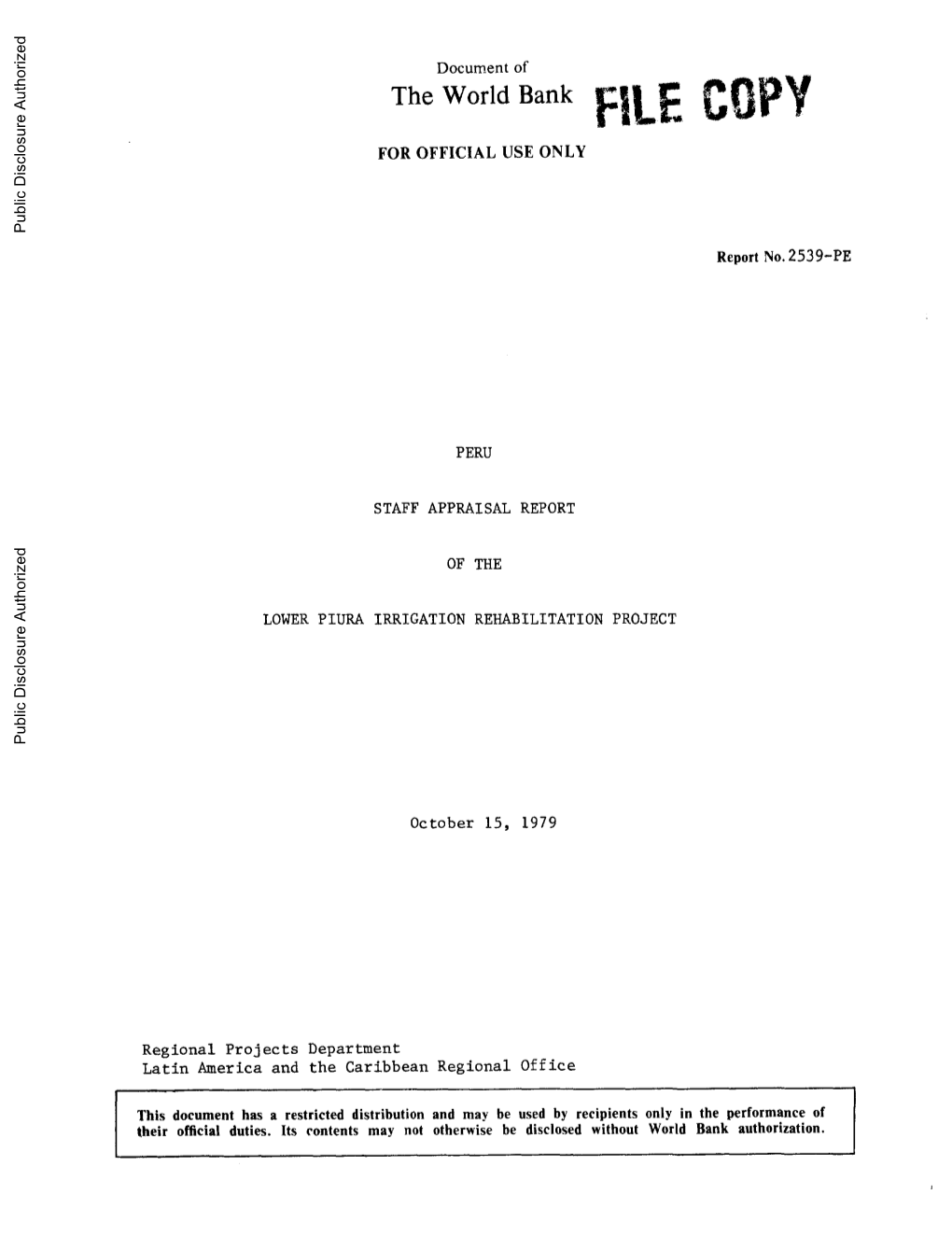 World Bank Document