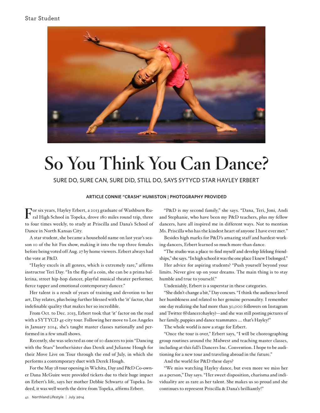 So You Think You Can Dance? Sure Do, Sure Can, Sure Did, Still Do, Says SYTYCD Star Hayley Erbert