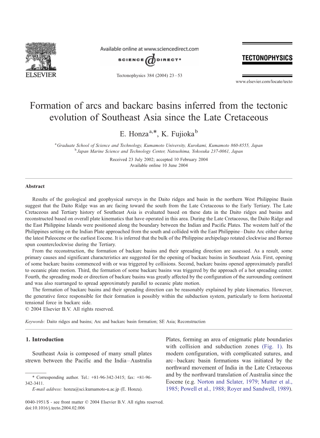 Formation of Arcs and Backarc Basins Inferred from the Tectonic Evolution of Southeast Asia Since the Late Cretaceous