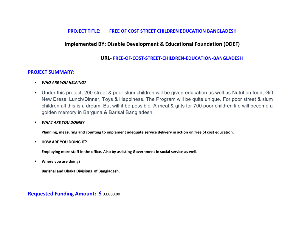 Disable Development & Educational Foundation (DDEF)