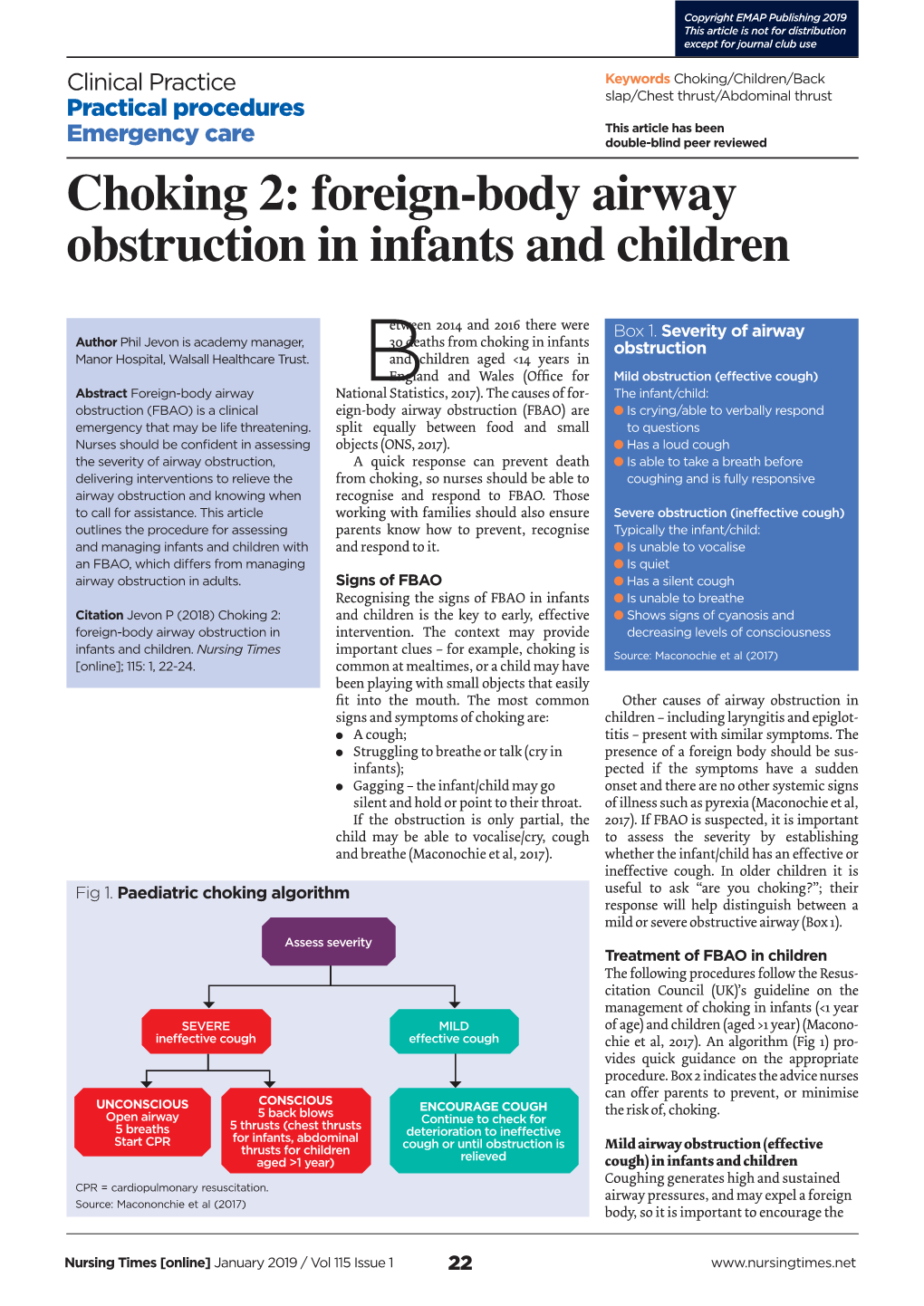 190109 Choking 2 Foreign Body Airway Obstruction in Infants and Children