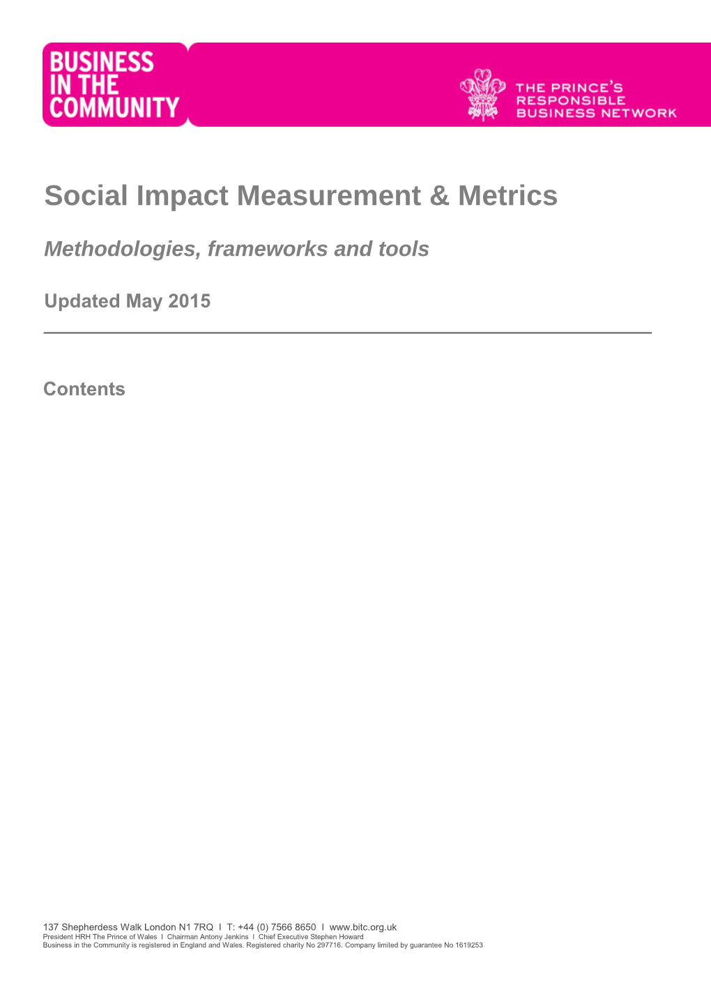 2. Key Models of Social Impact Measurement 2