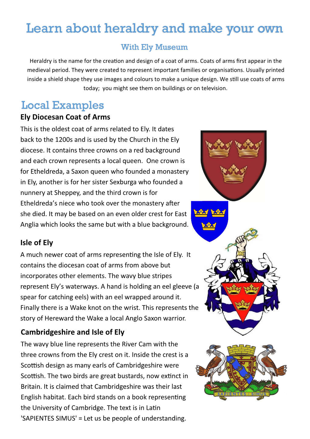 Learn About Heraldry and Make Your Own