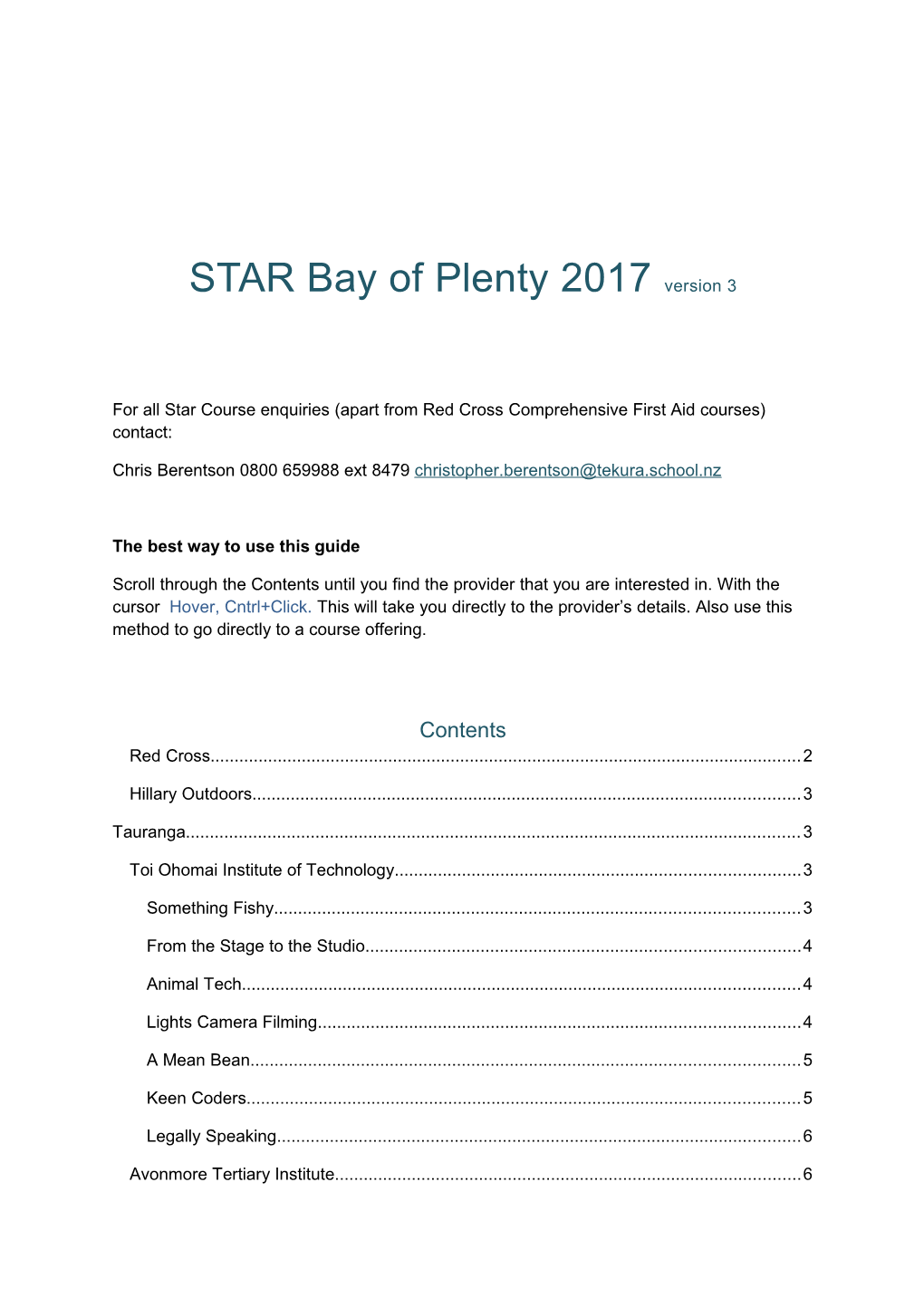 STAR Bay of Plenty 2017 Version 3