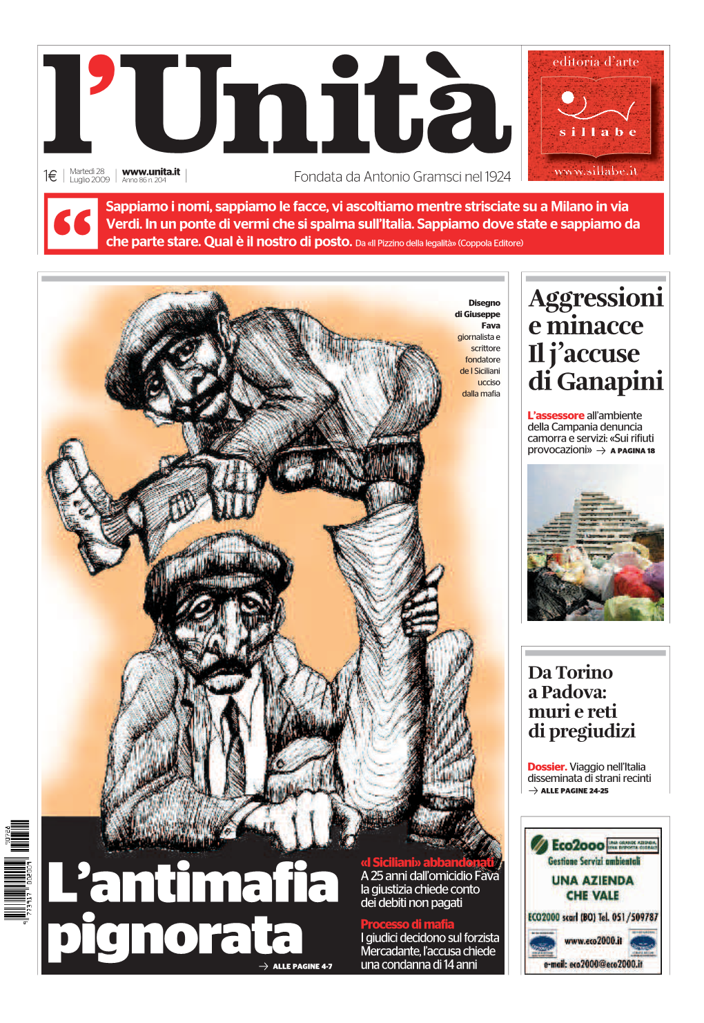 L'antimafia Pignorata