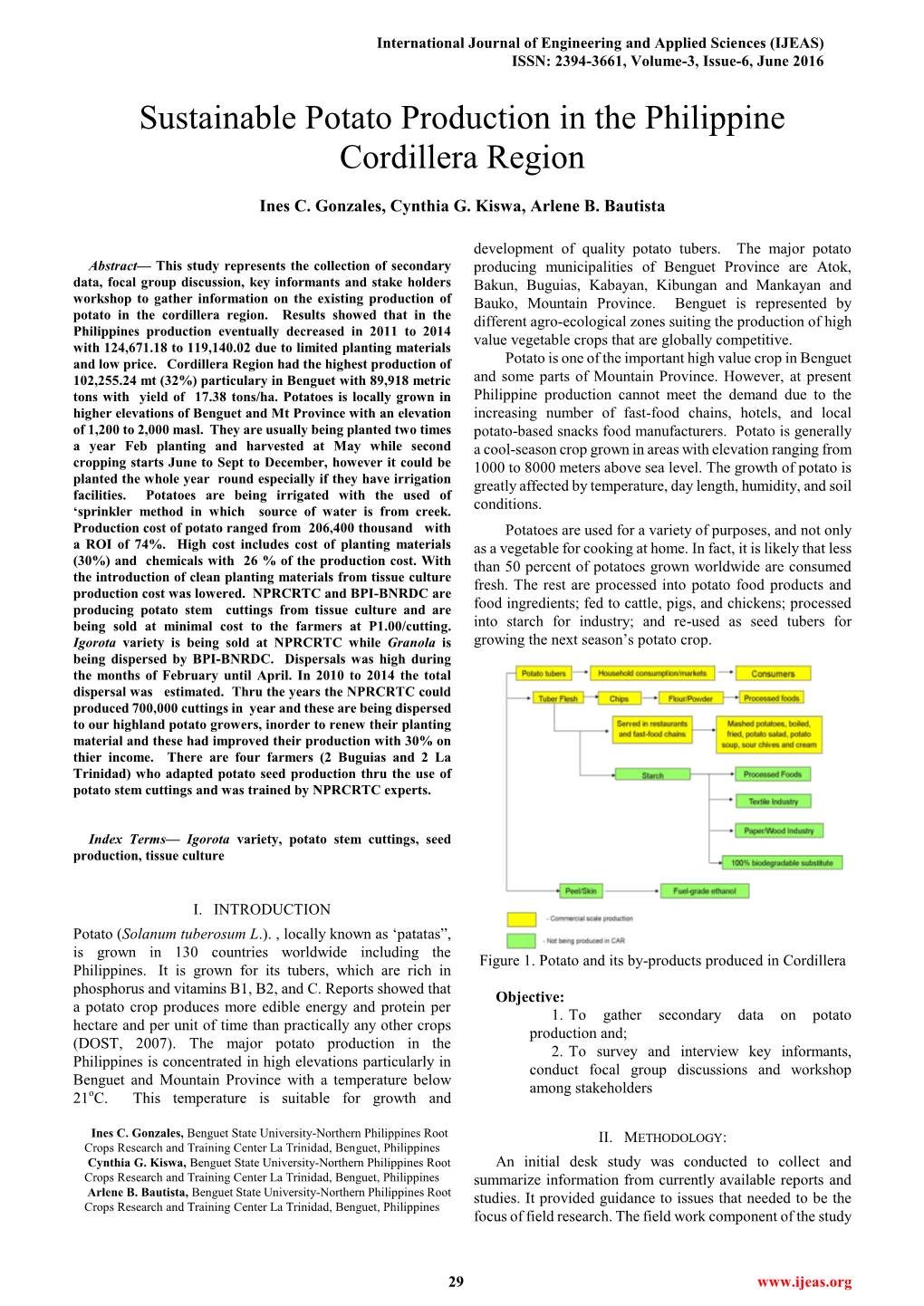 Sustainable Potato Production in the Philippine Cordillera Region