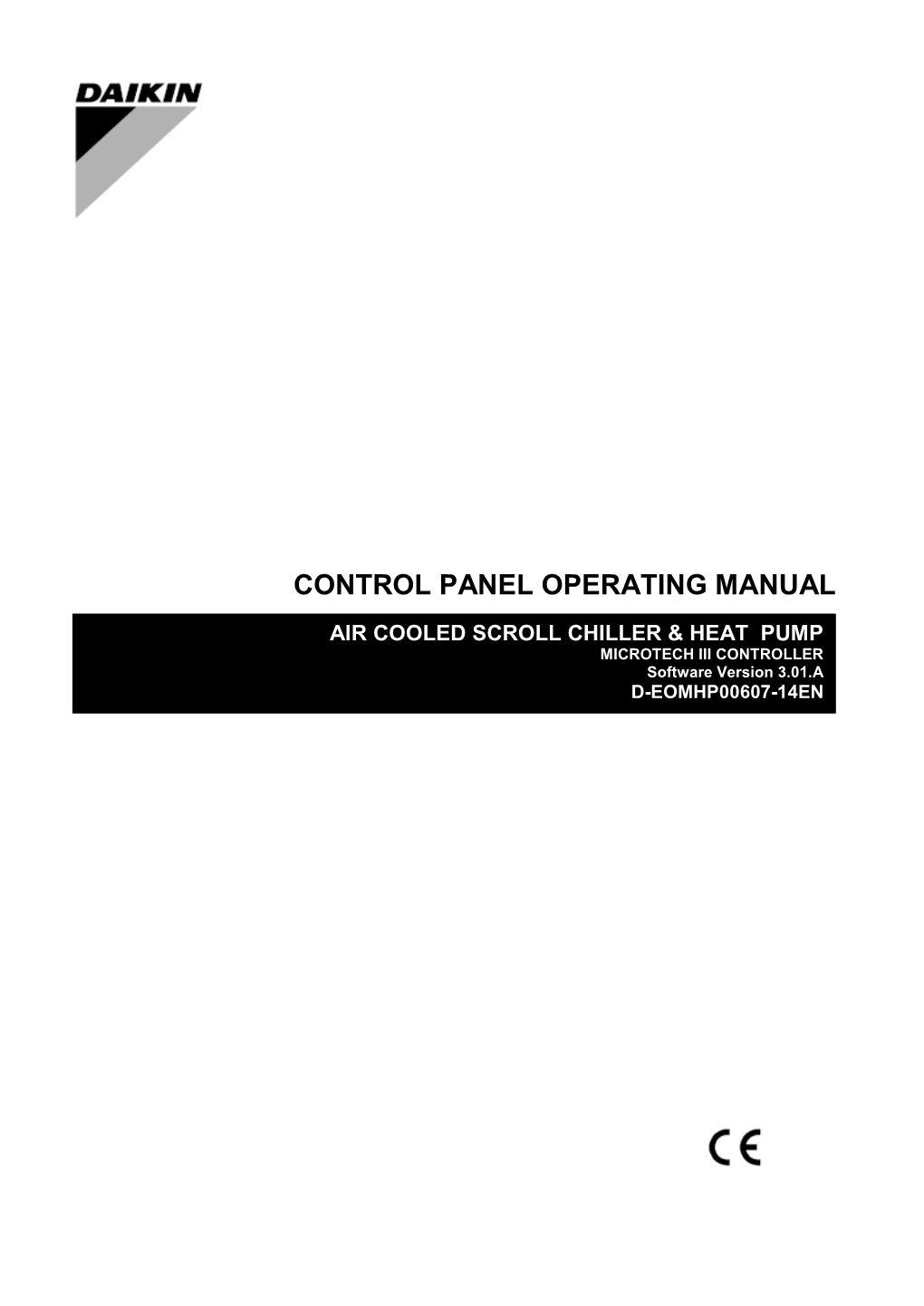 Control Panel Operating Manual