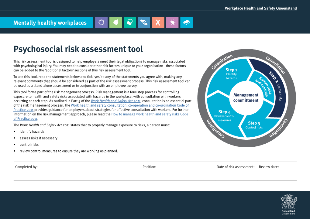 Psychosocial Risk Assessment Tool