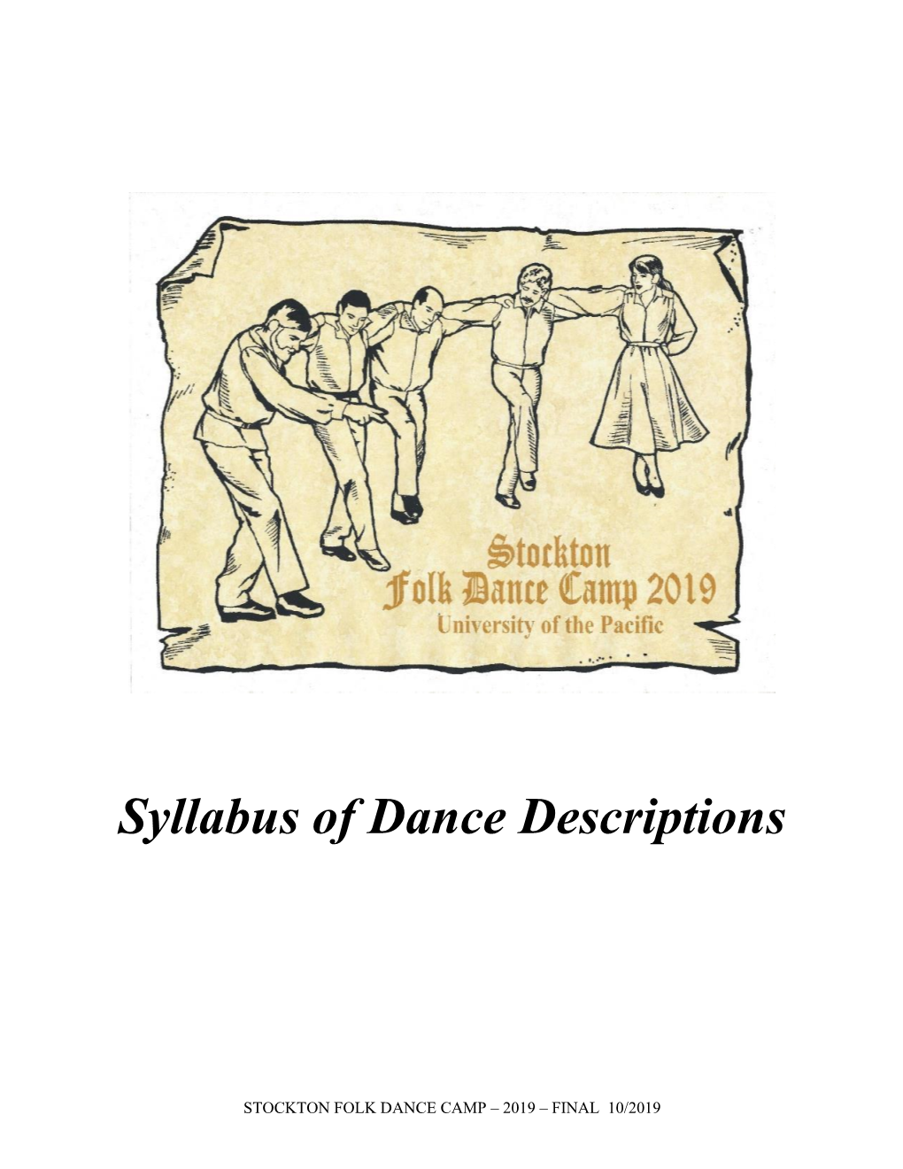 Syllabus of Dance Descriptions