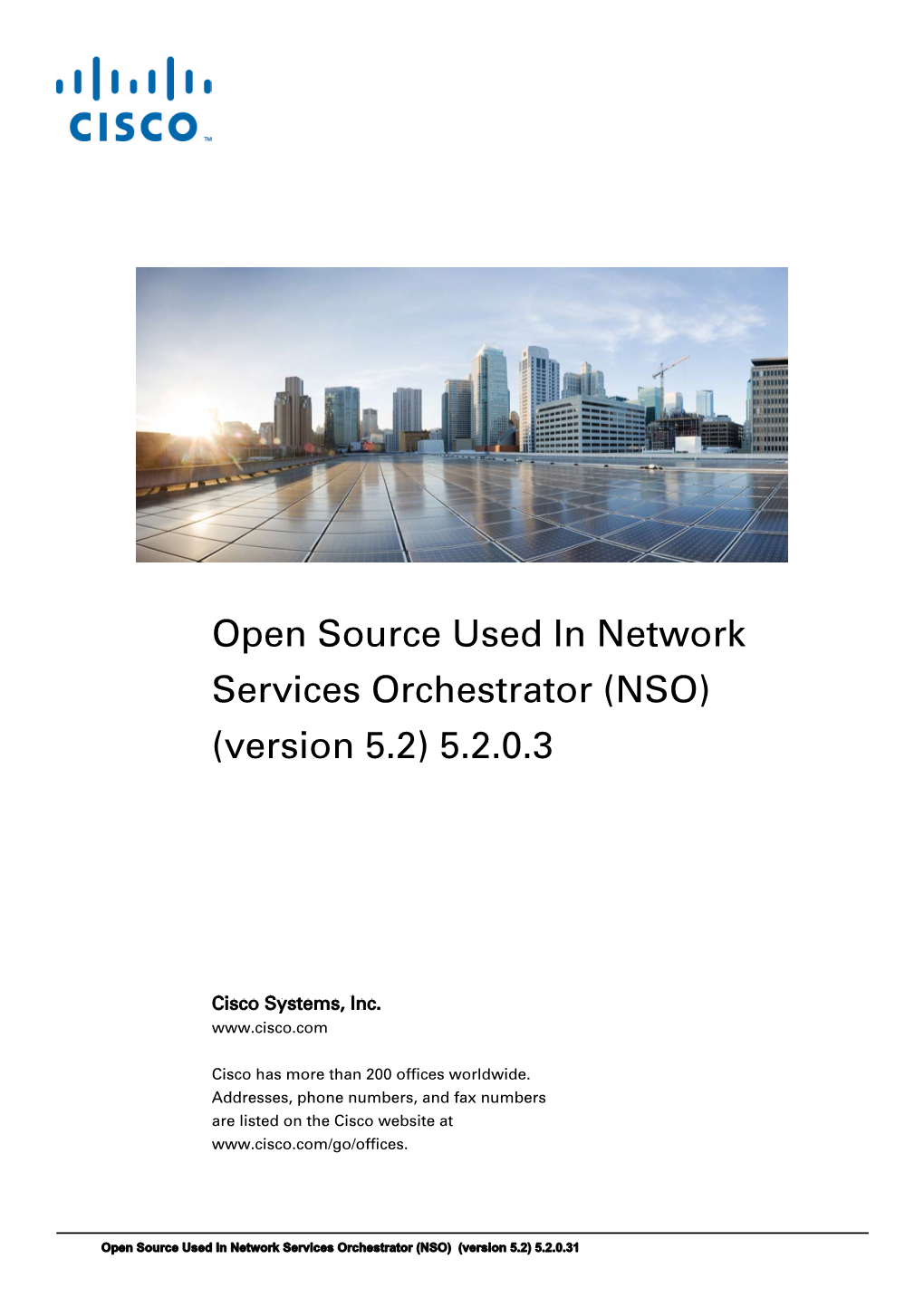 Open Source Used in Network Services Orchestrator (NSO) (Version 5.2) 5.2.0.3