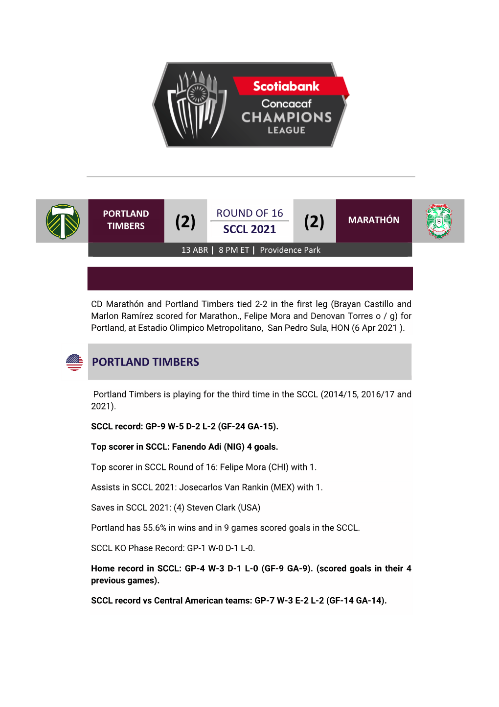 Sccl 2021 Portland Timbers