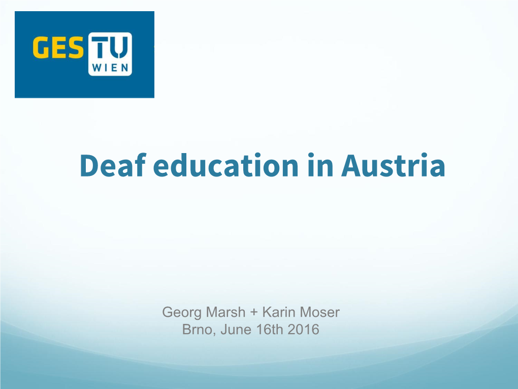 Deaf Education in Austria