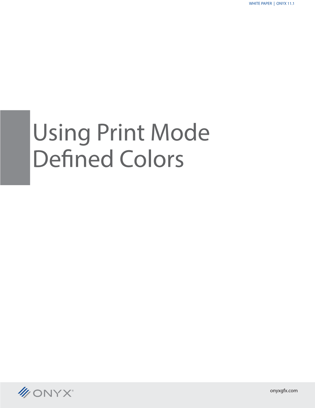 Using Print Mode Defined Colors