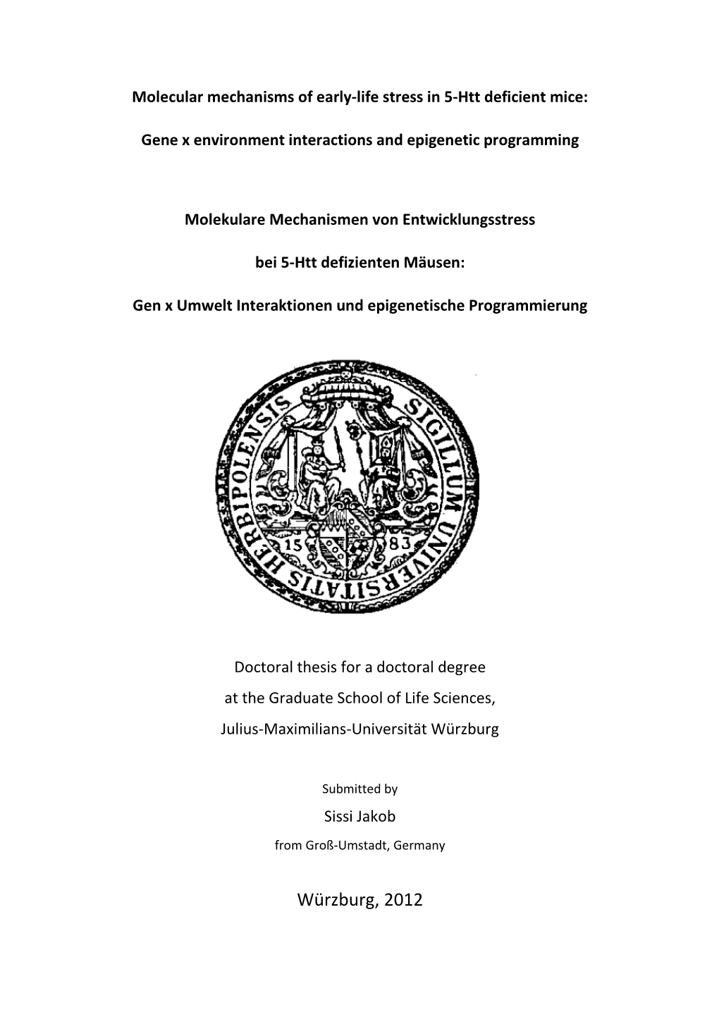 Dissertation Jakob Sissi Inkl. Gene Lists Bib