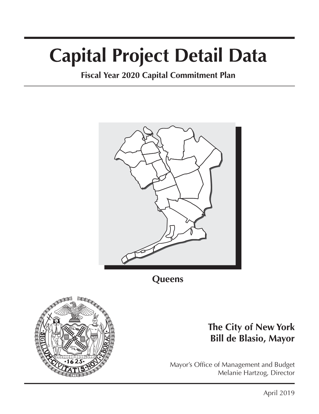 FY 2020 Executive Budget Capital Project Detail