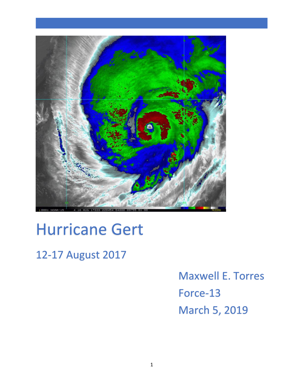 Hurricane Gert 12-17 August 2017 Maxwell E