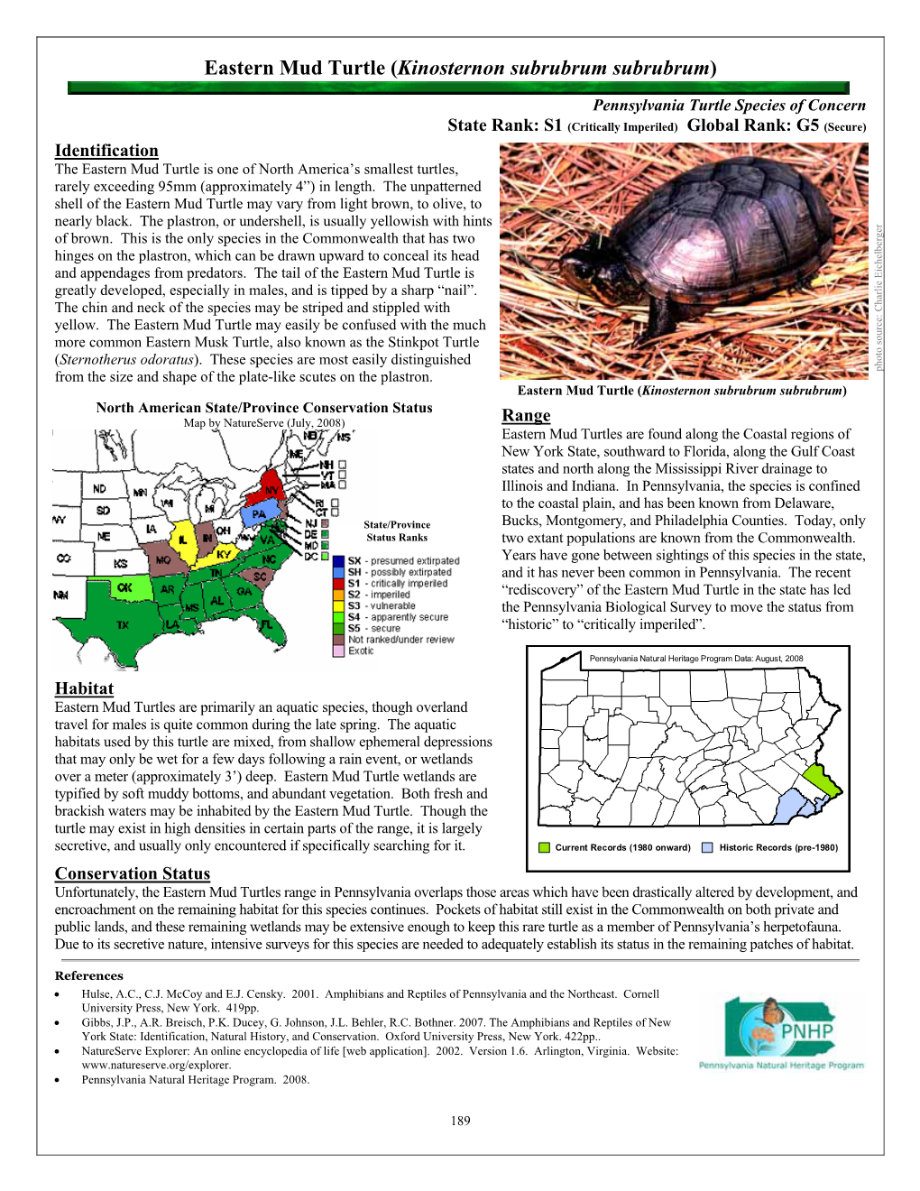 Philadelphia County Natural Heritage Inventory, 2008