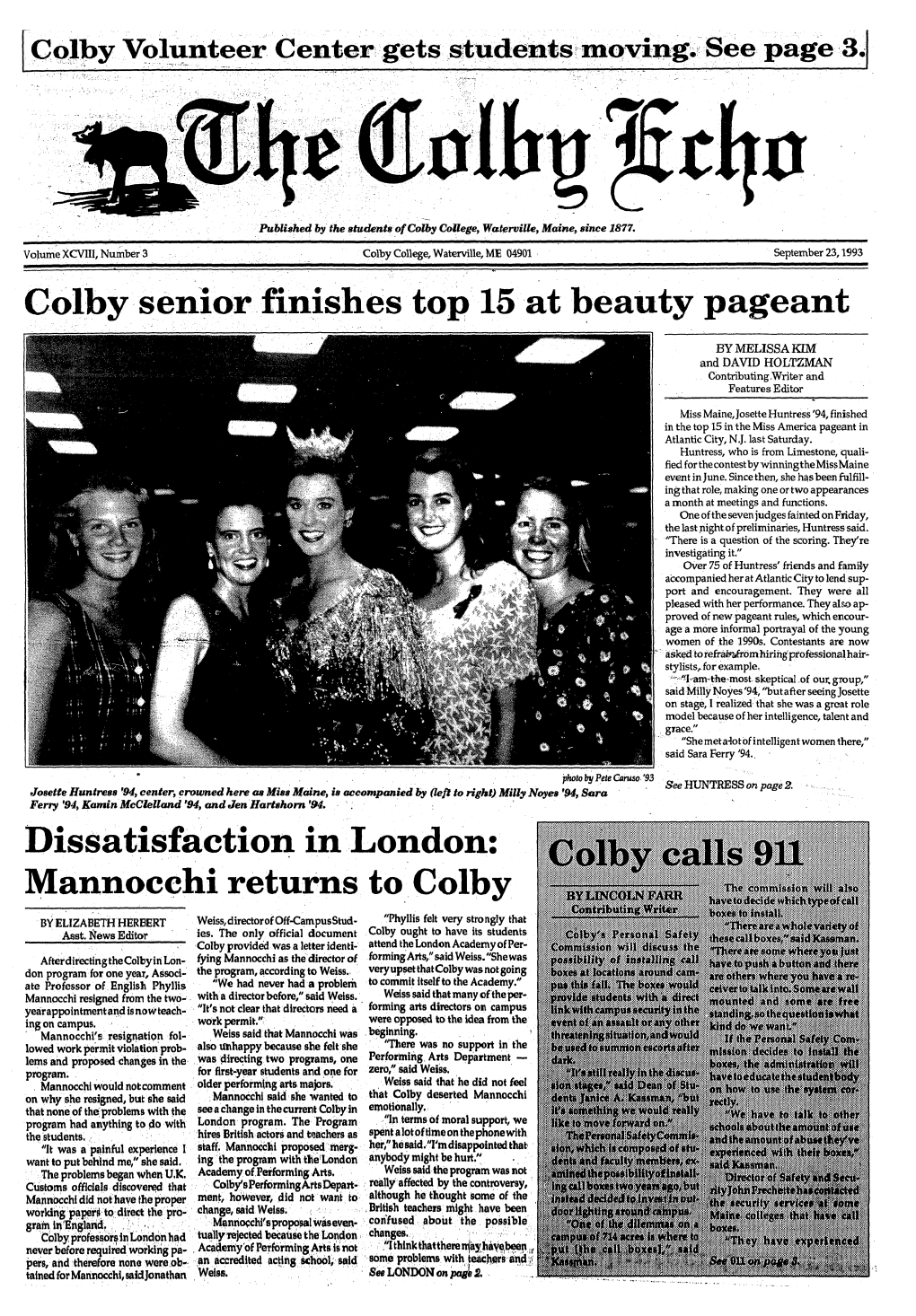 Colby Senior Finishes Top 15 at Beaut Y Pageant Dissatisfaction in London