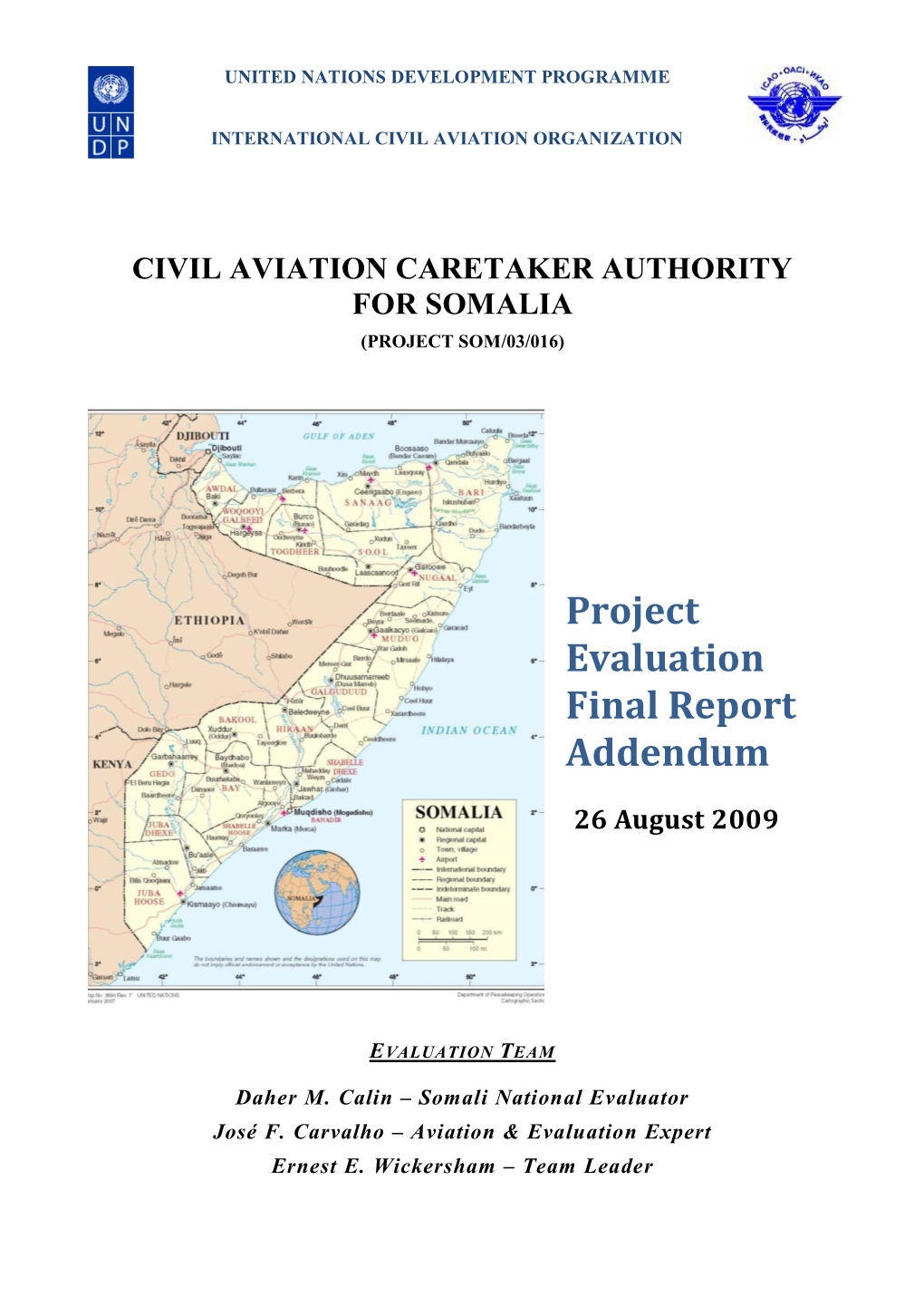 Project Evaluation Final Report Addendum