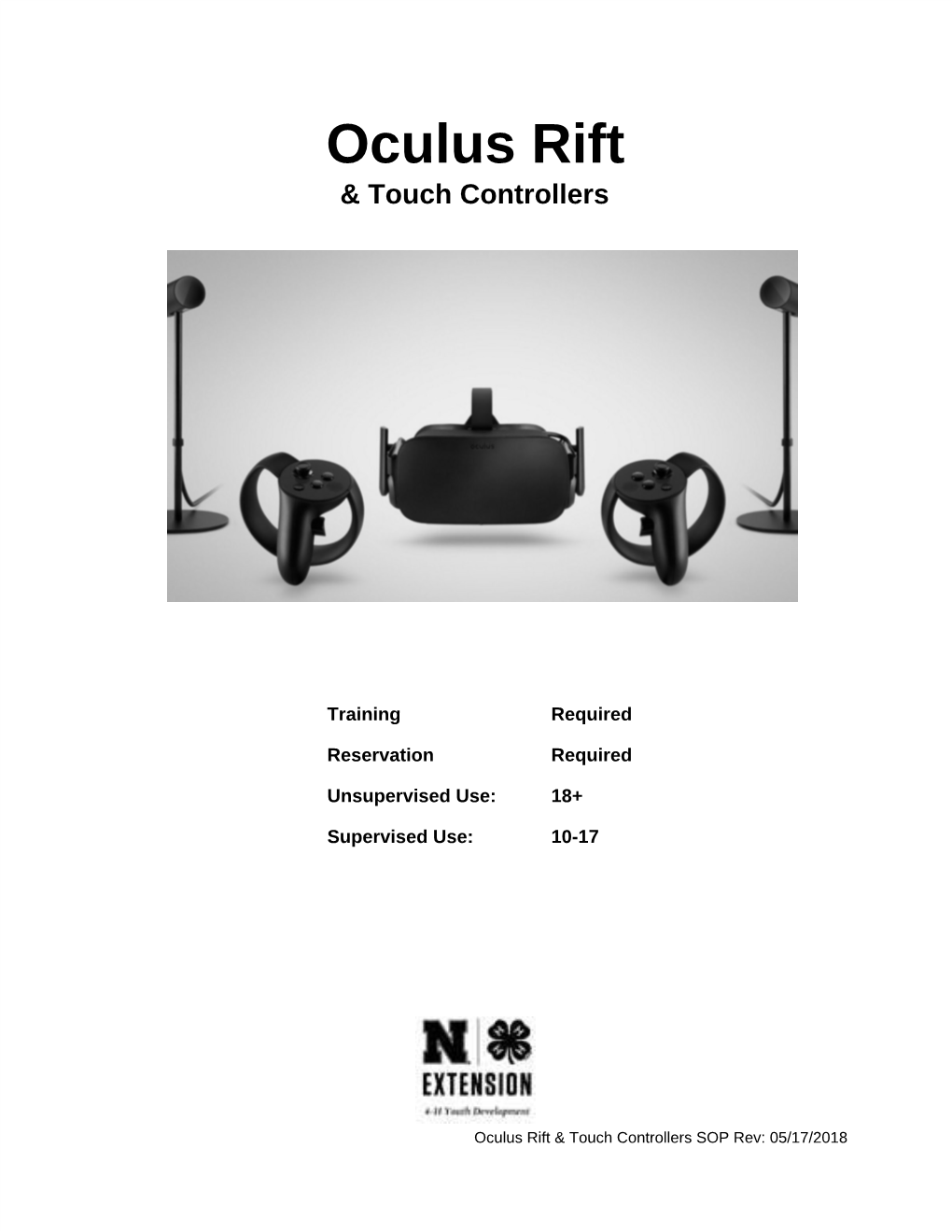 Oculus Rift & Touch Controllers