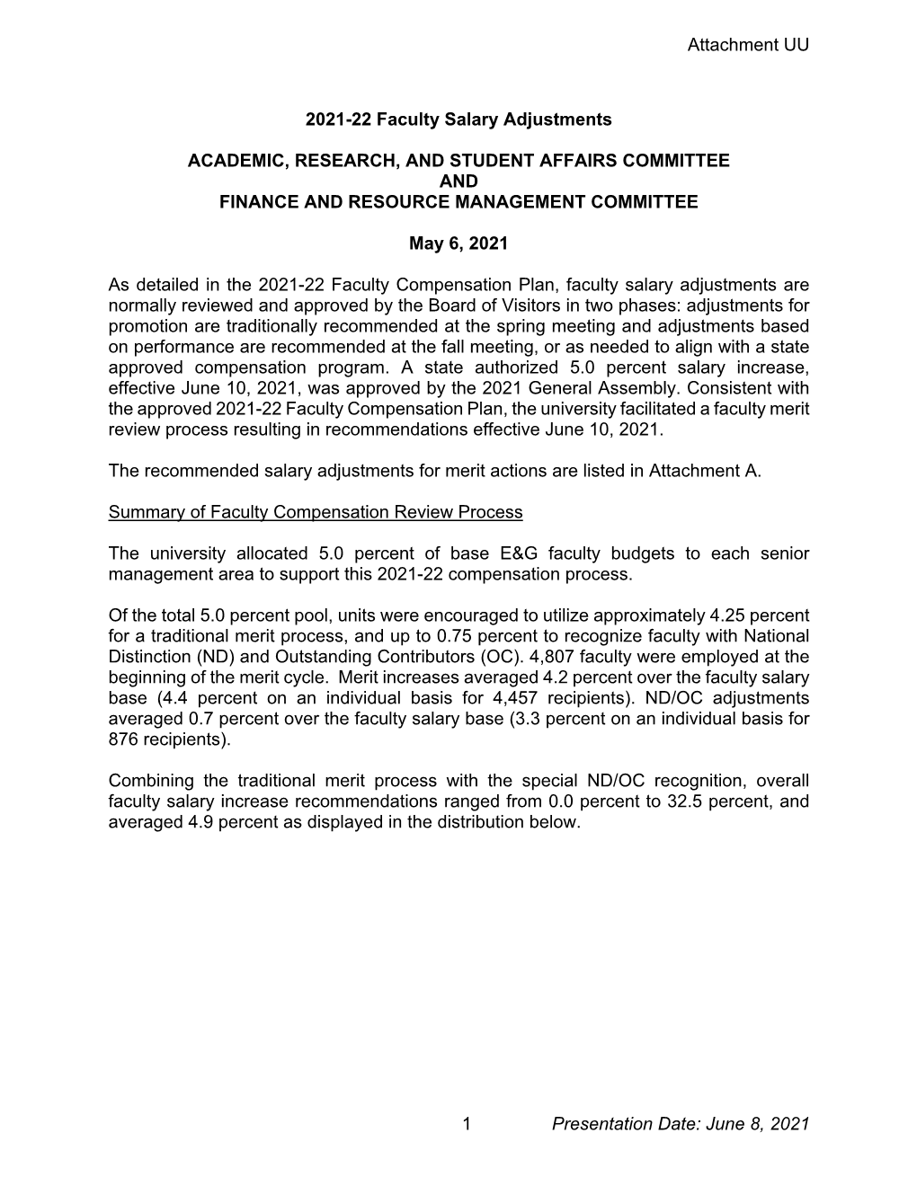 Approve 2021-22 Faculty Salary Program