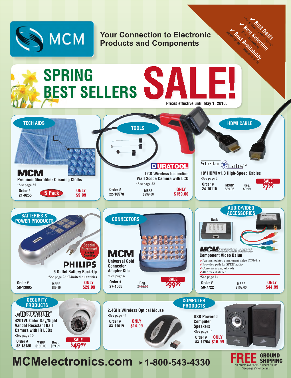 SPRING BEST SELLERS SALE!Prices Effective Until May 1, 2010