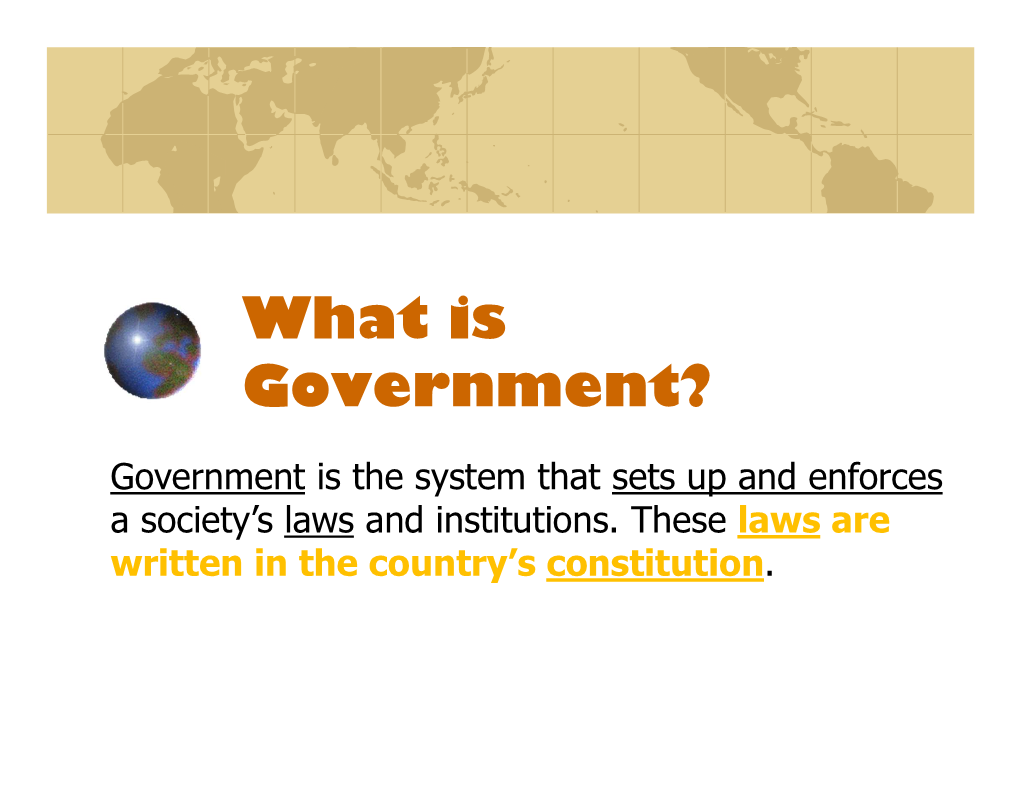 What Is Government?