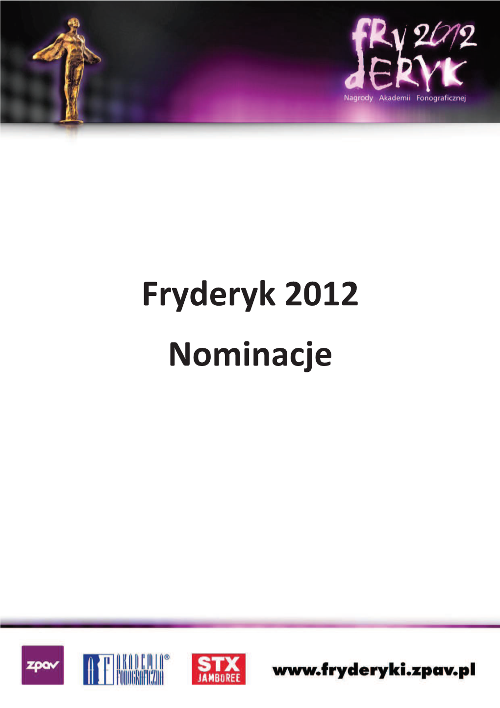 Fryderyk 2012 Nominacje