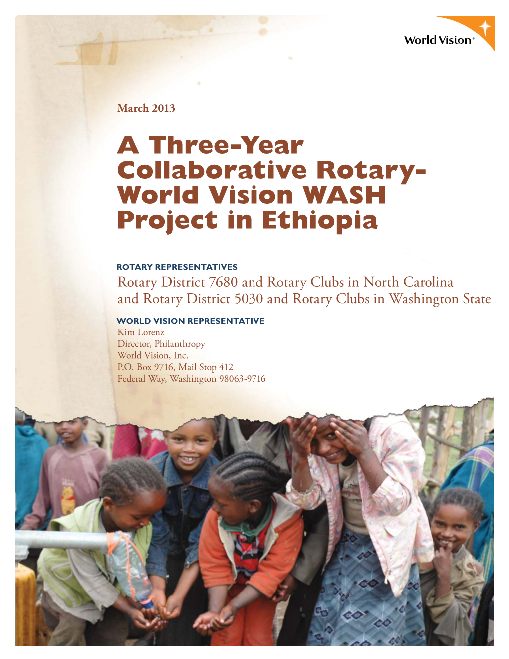 A Three-Year Collaborative Rotary- World Vision WASH Project in Ethiopia