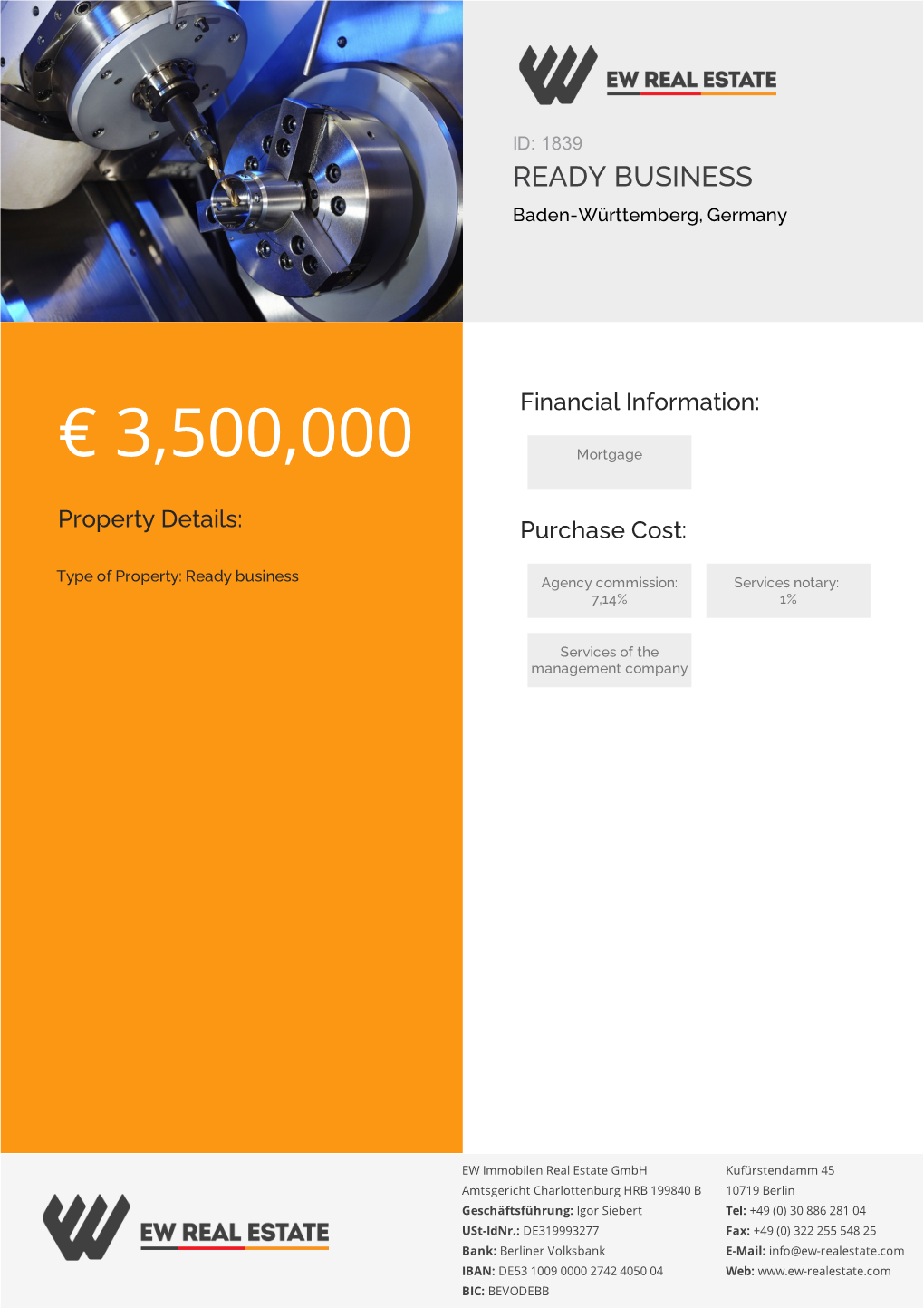 € 3,500,000 Mortgage