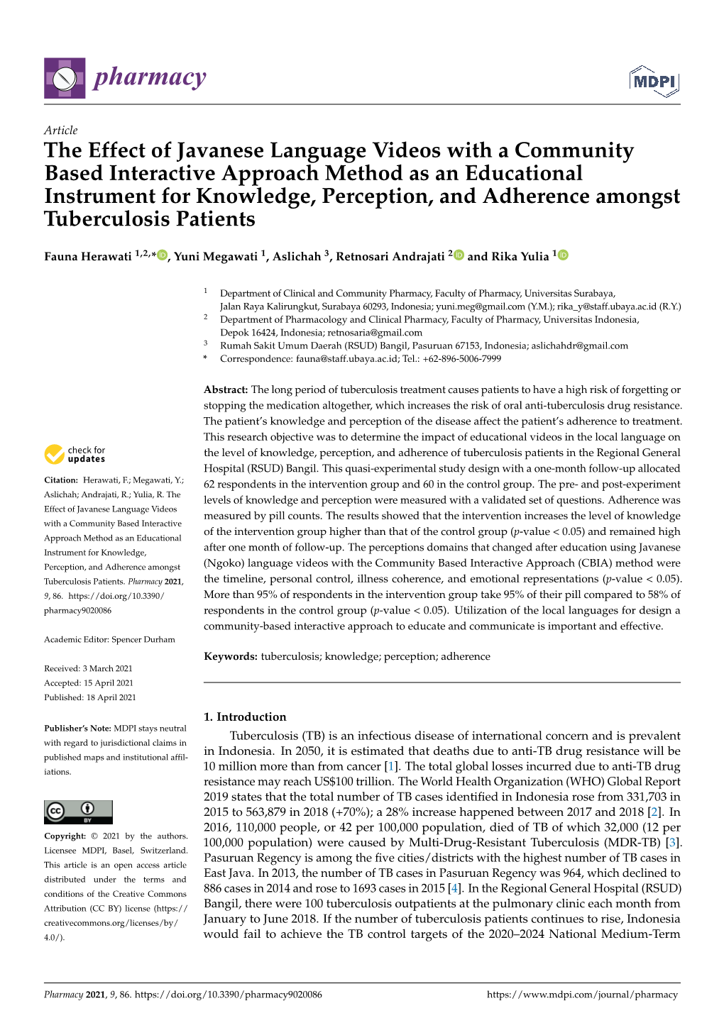 The Effect of Javanese Language Videos with a Community