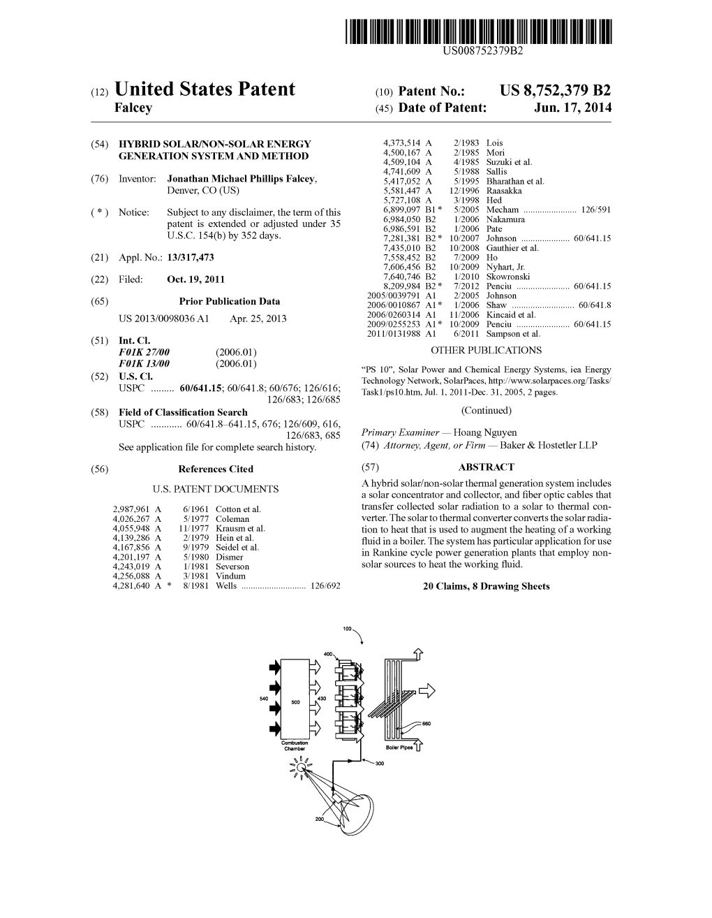 (12) United States Patent (10) Patent No.: US 8,752,379 B2 Falcey (45) Date of Patent: Jun