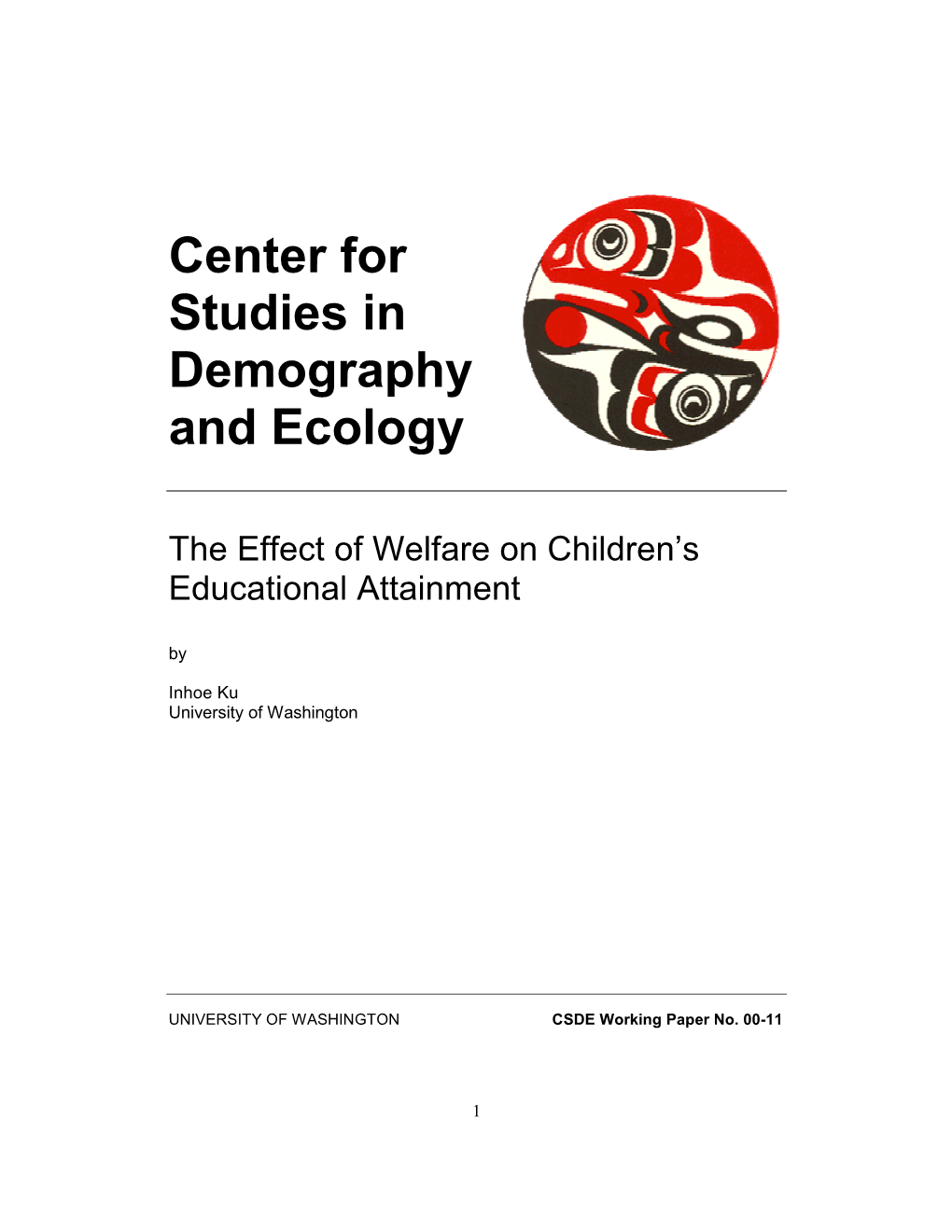 Center for Studies in Demography and Ecology