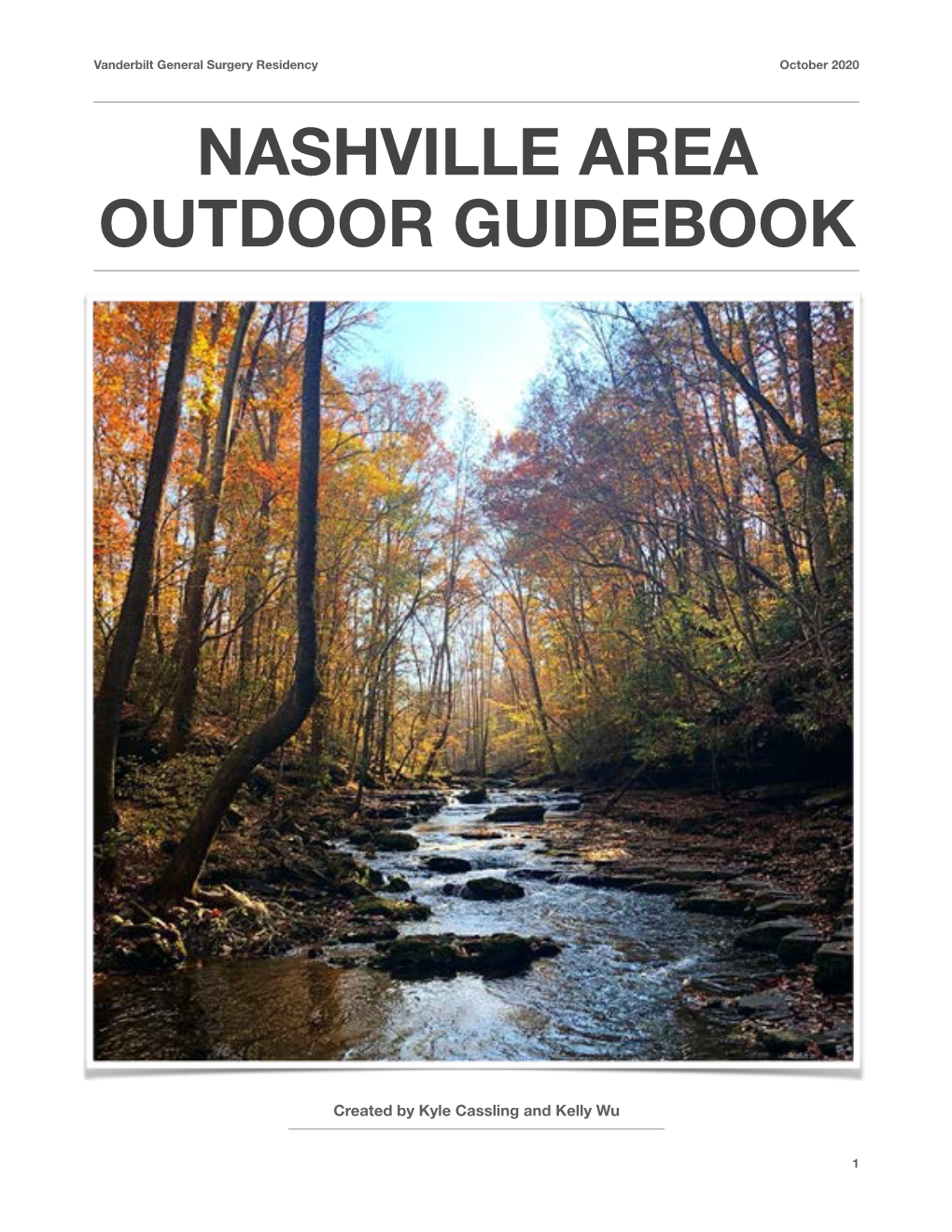 Nashville Area Outdoor Guidebook