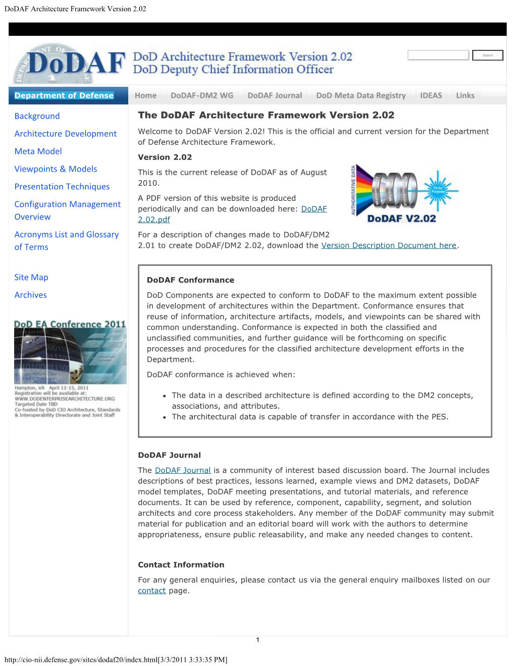 Dodaf Architecture Framework Version 2.02