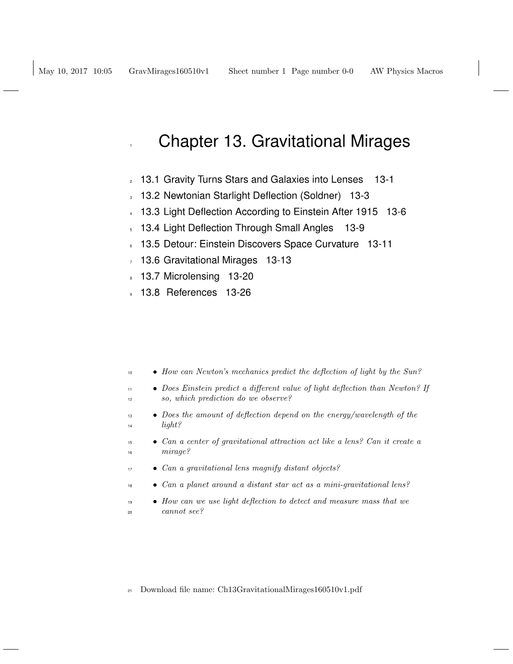 Chapter 13. Gravitational Mirages