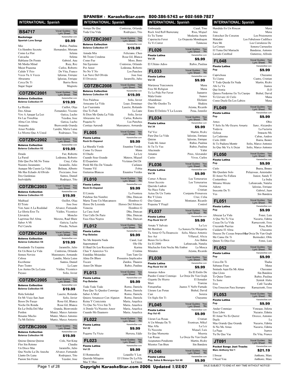 Disk Catalog by Category