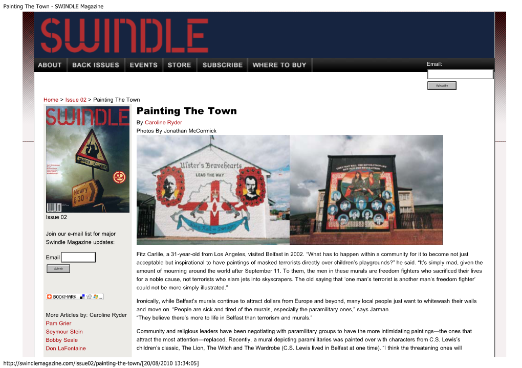 Painting the Town - SWINDLE Magazine