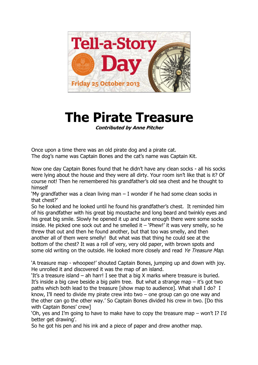 The Pirate Treasure Contributed by Anne Pitcher