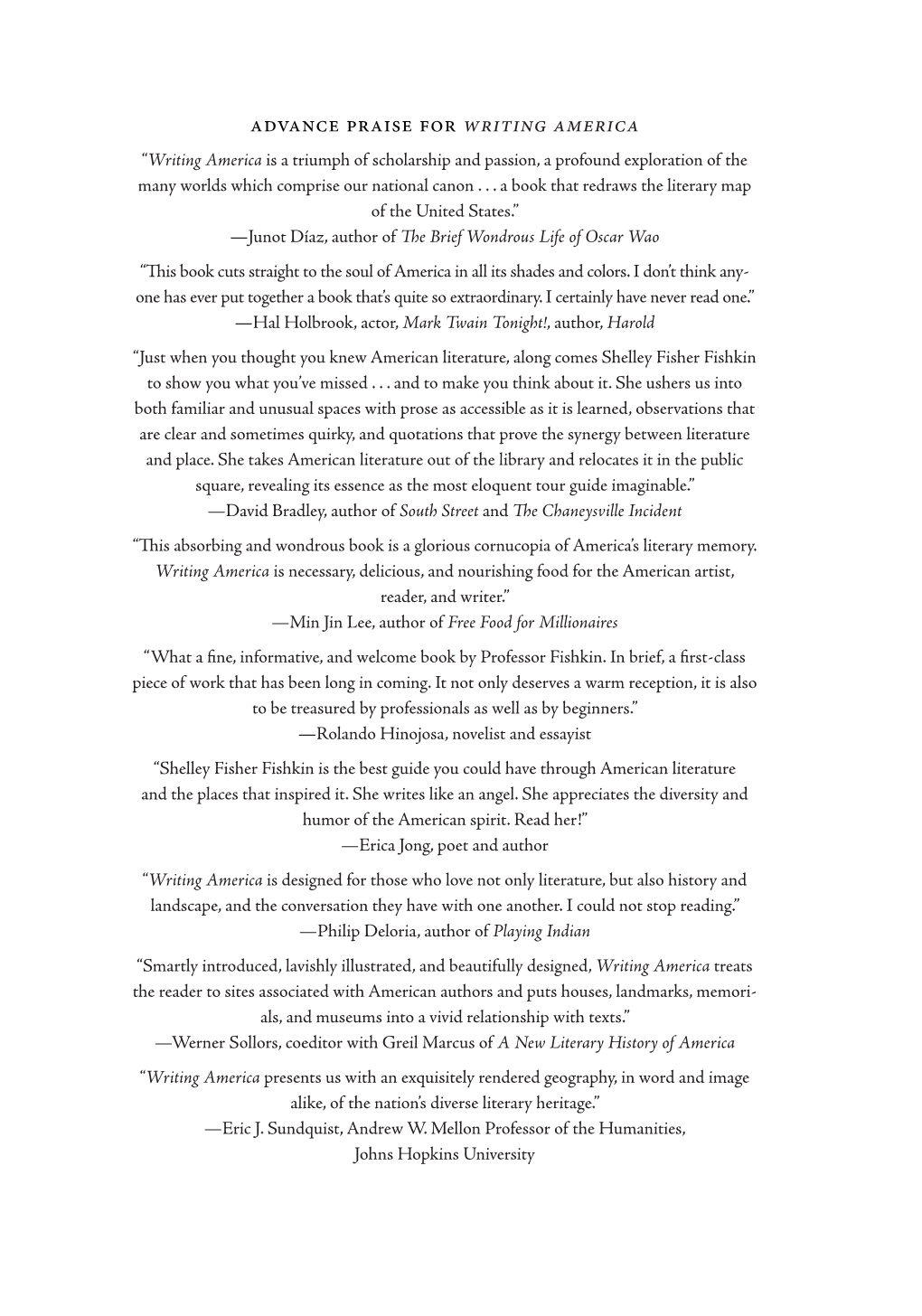 Fishkin Text 3P.Indd 1 7/14/15 12:43 PM Fishkin Text 3P.Indd 2 7/14/15 12:43 PM Writing America