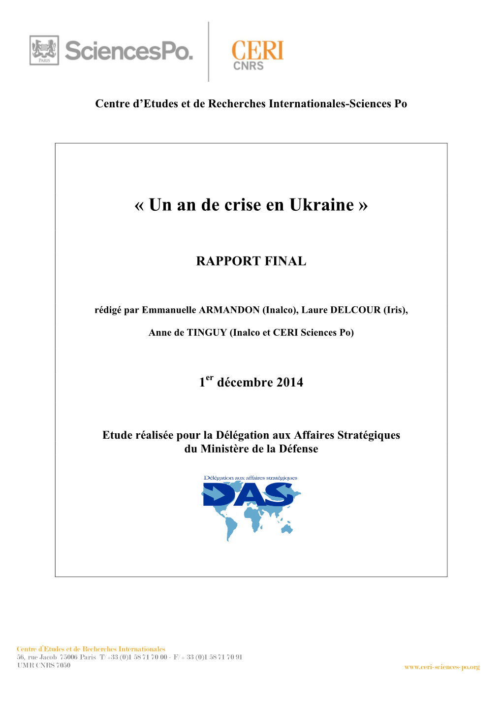 « Un an De Crise En Ukraine »