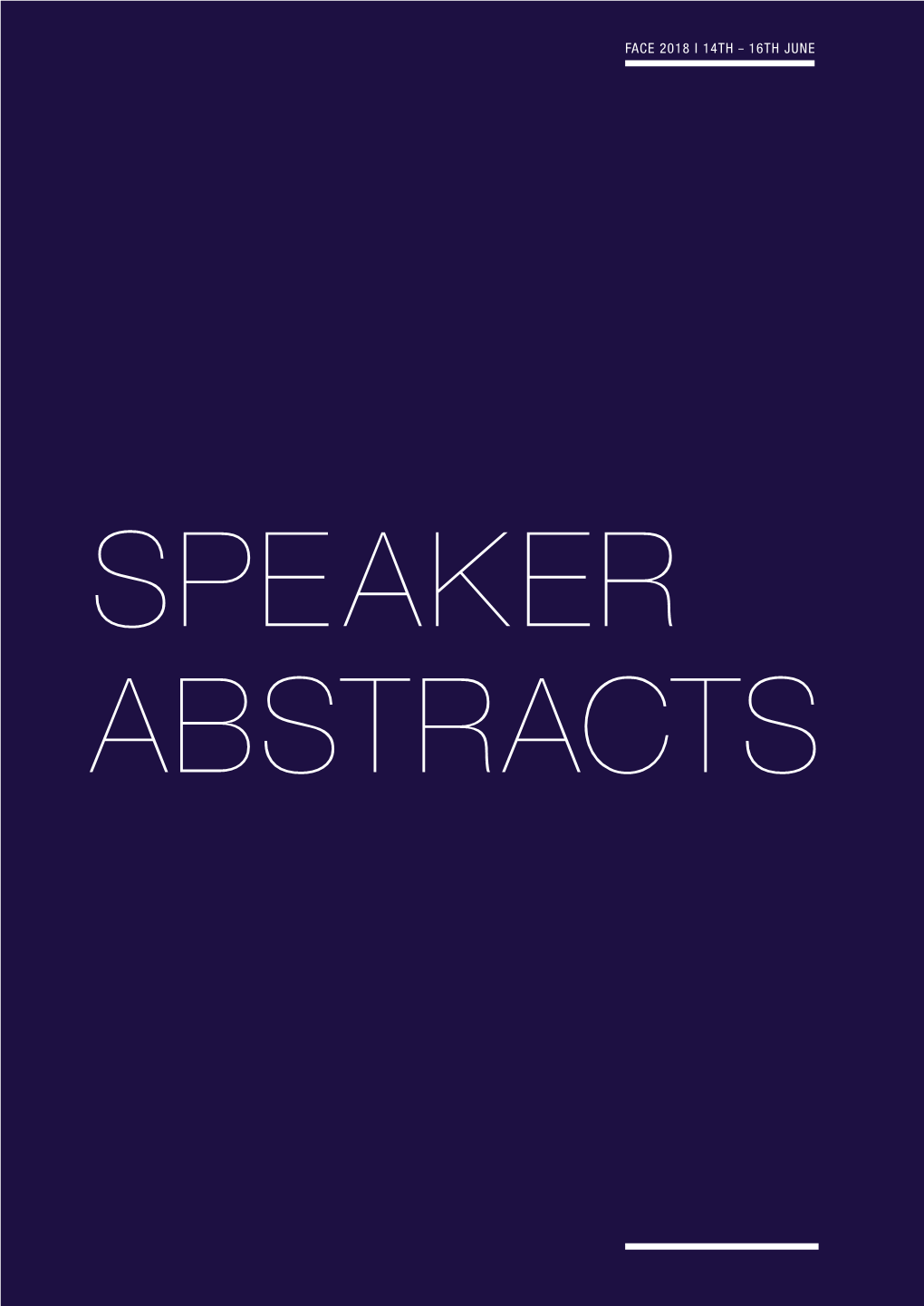 Download FACE 2018 Abstracts