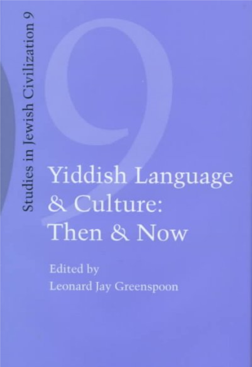 Yiddish Language & Culture Then &