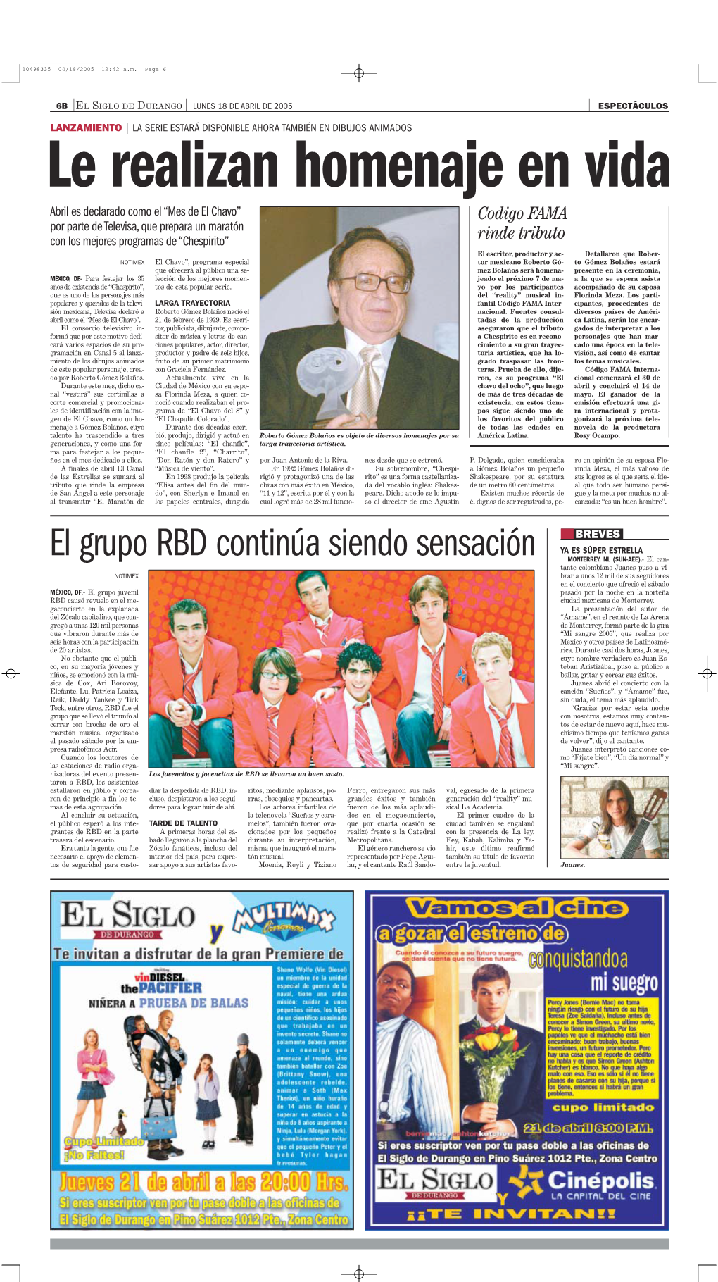 El Grupo RBD Continúa Siendo Sensación