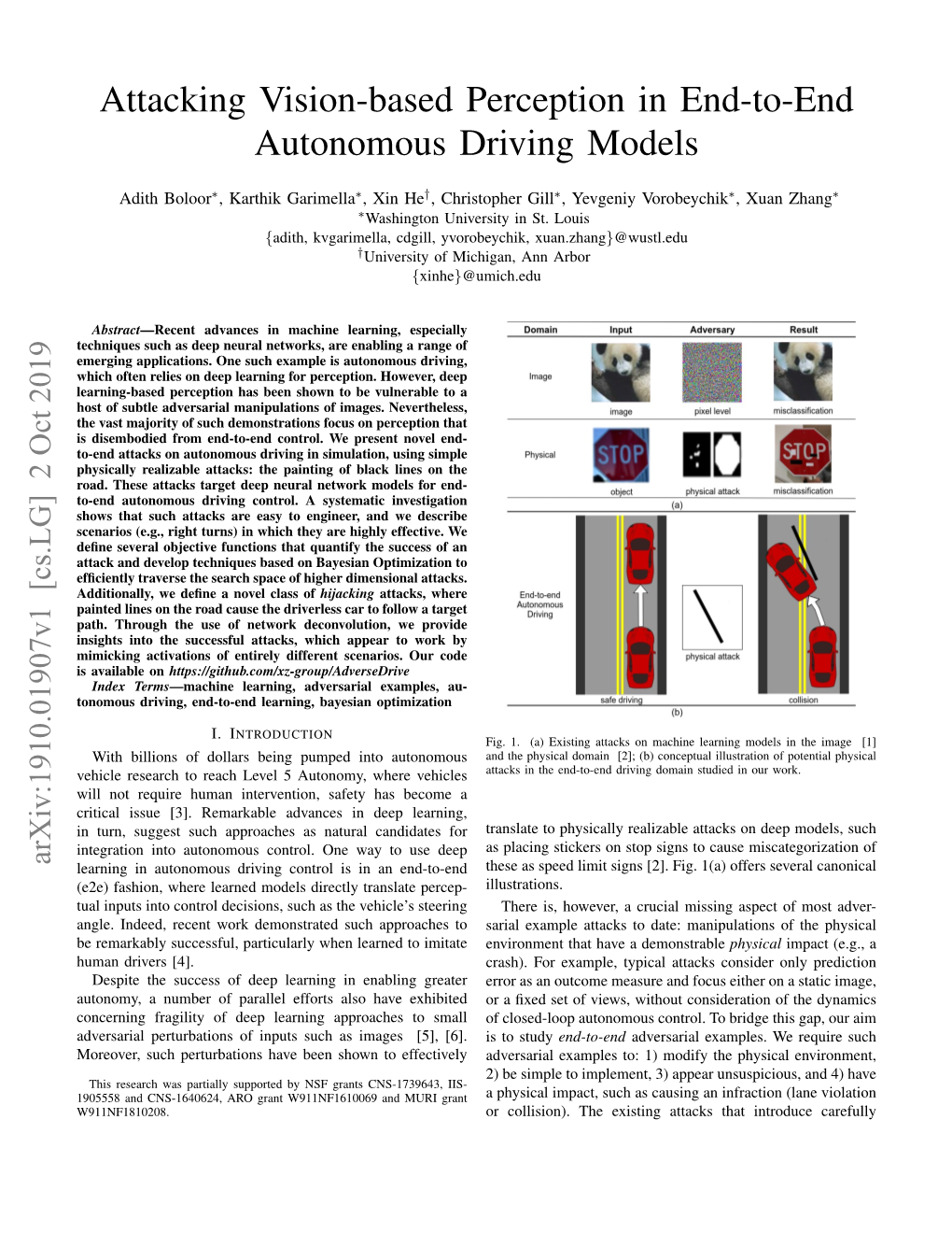 Attacking Vision-Based Perception in End-To-End Autonomous Driving Models